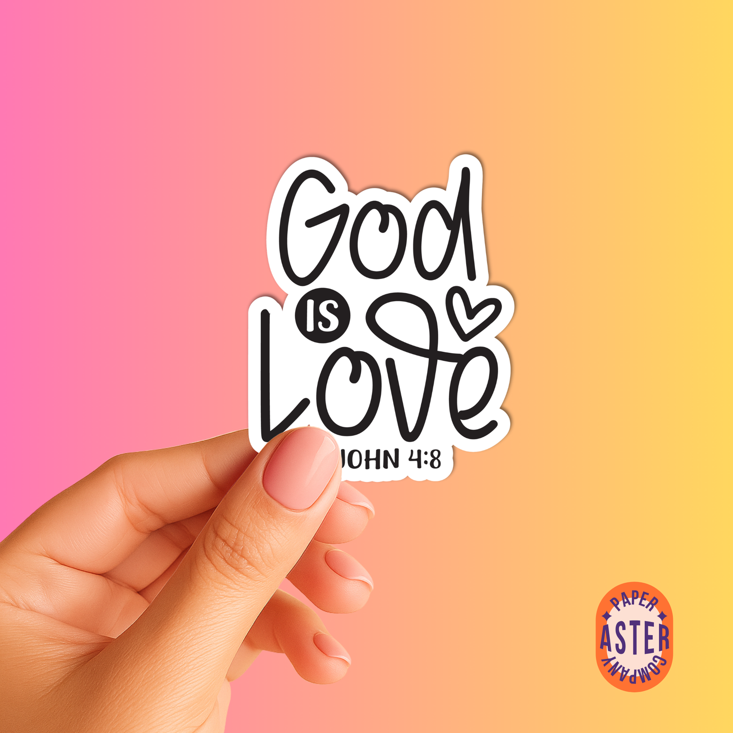 "God is Love" Sticker - 1 John 4:8