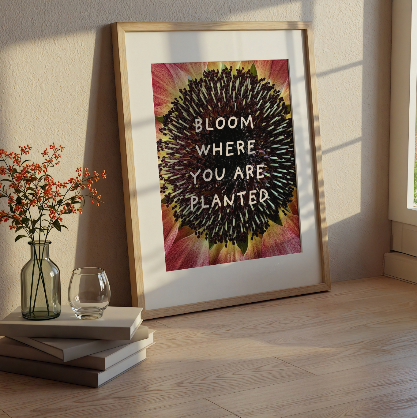 Bloom Where You Are Planted – 8.5" x 11" Sunflower Art Print image 0