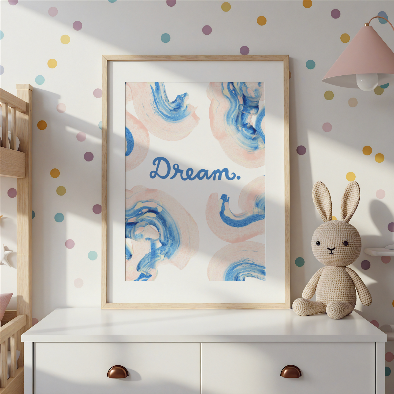 Dream – 8.5"x11" Abstract Watercolor Nursery Print image 0