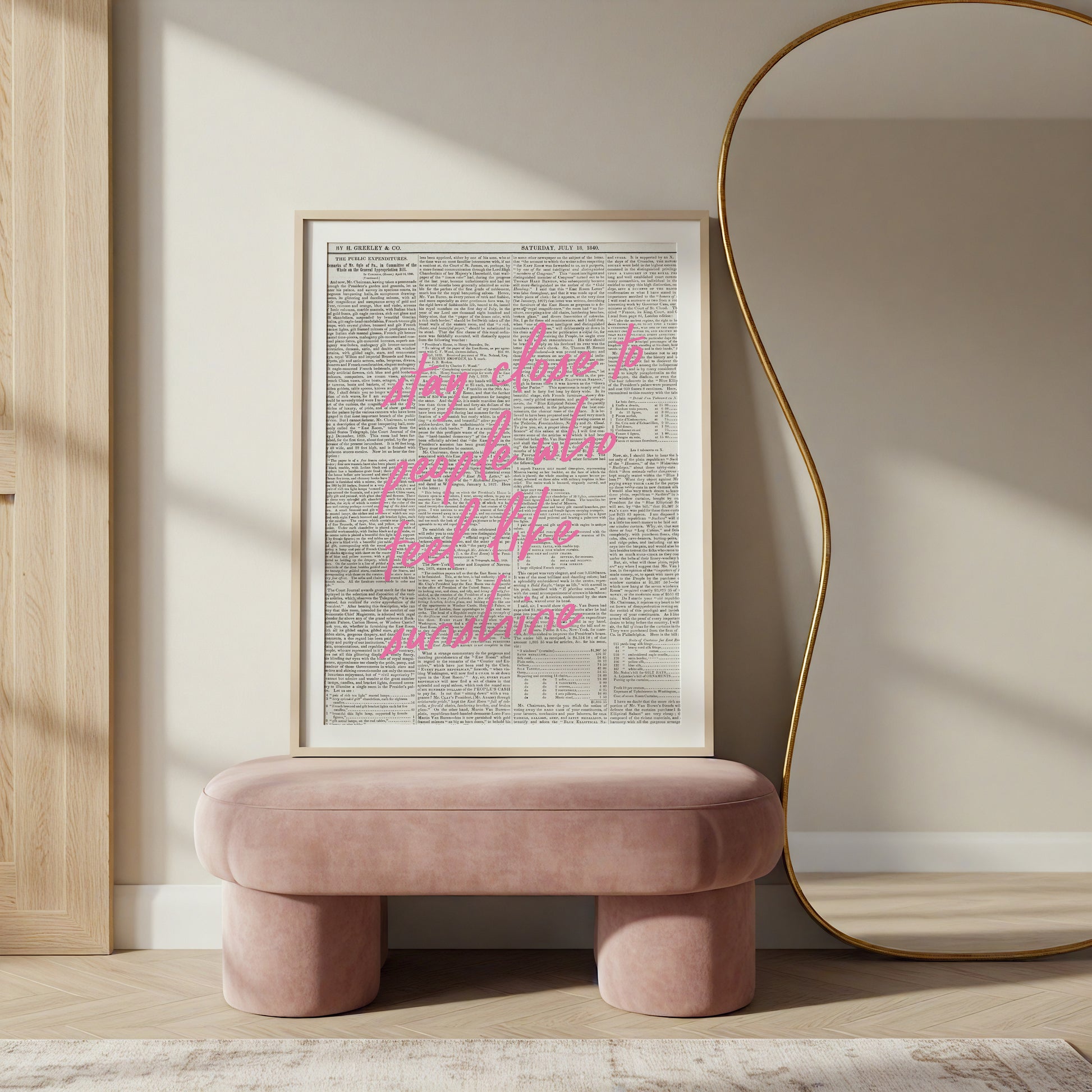 'Stay Close to People Who Feel Like Sunshine' Art Print image 0