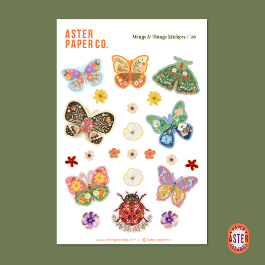 Wings & Things Sticker Sheet