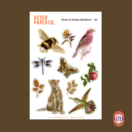 Flora and Fauna Sticker Sheet