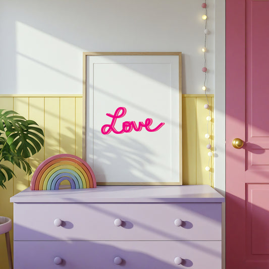 One word: Love Hand Lettered Love Art Print image 0